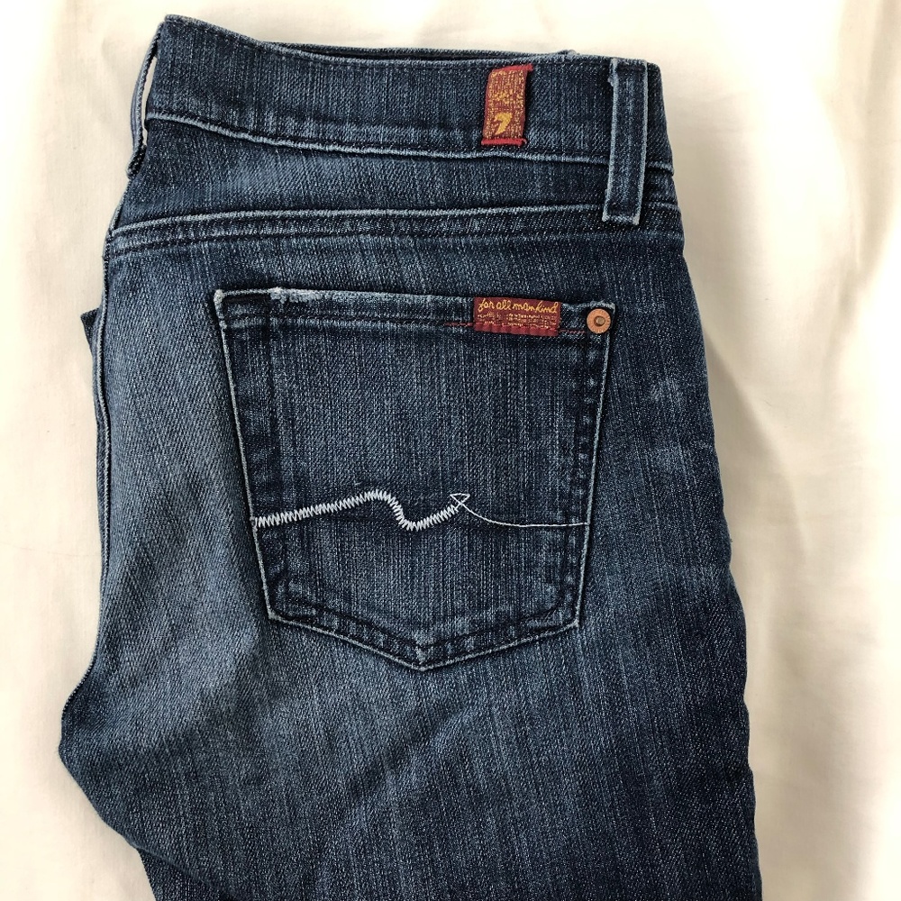 7 for All Mankind Bootcut Dark Jeans